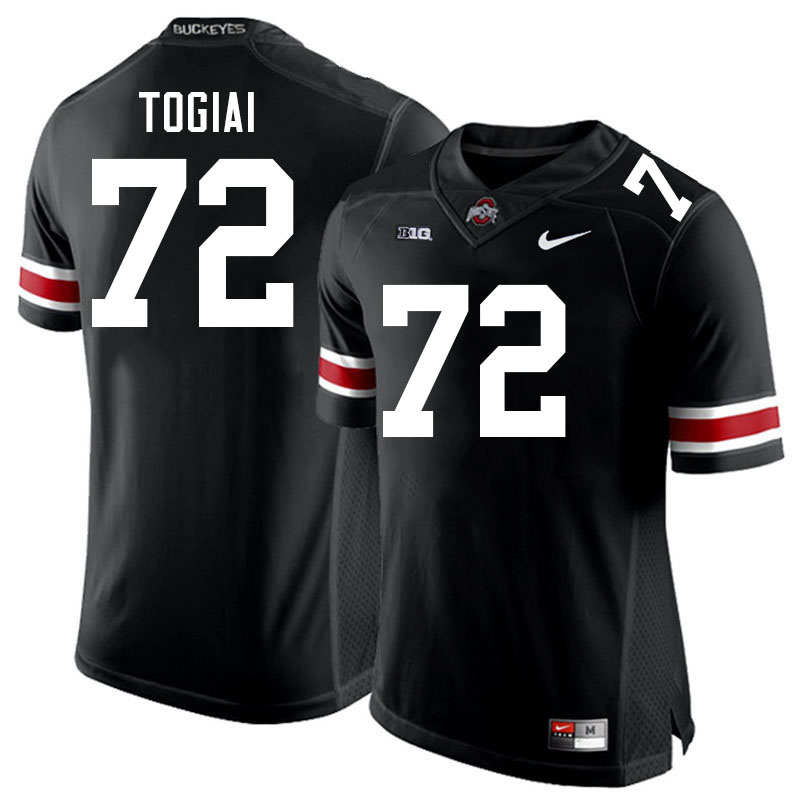 #72 Tommy Togiai Ohio State Buckeyes Jerseys Football Stitched-Black